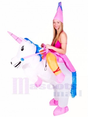 Carry Me Ride on Unicorn Inflatable Halloween Xmas Costumes for Adults