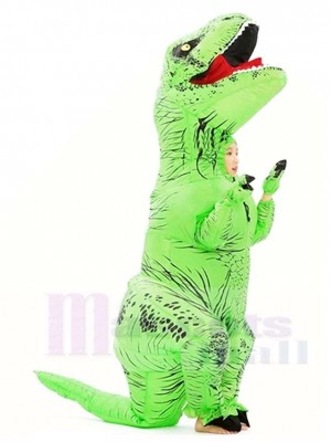 Green T-REX Dinosaur Inflatable Halloween Christmas Costumes for Kids