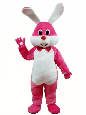 Pink Rabbit Easter Bunny with Bowknot Mascot Costumes Animal