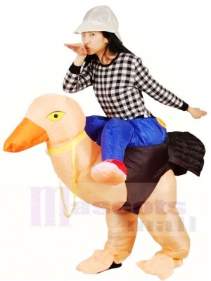 Ride on Ostrich Inflatable Halloween Xmas Costumes for Adults
