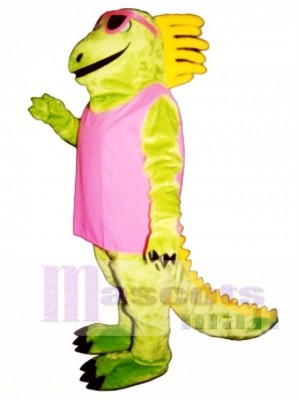 Irma Iguana with Dress & Sunglasses Mascot Costume Animal