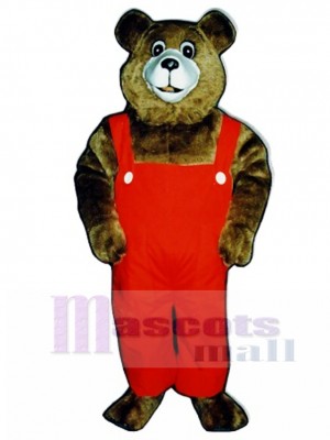 New Tommy Teddy Bear with Overalls Mascot Costume Animal 