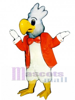 Cute Cockatoo with Jacket Mascot Costume Bird