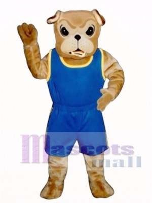 Cute Bulldog with Jogging Suit Mascot Costume