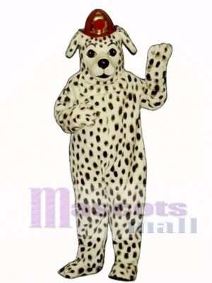Cute Dalmatian Dog with Hat Mascot Costume Animal
