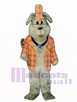 Cute Inspector Dog with Outfit Mascot Costume