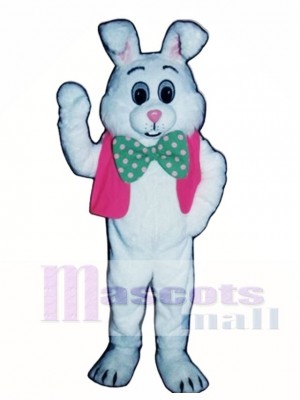 Fat Bunny Rabbit with Vest & Bowtie Mascot Costume