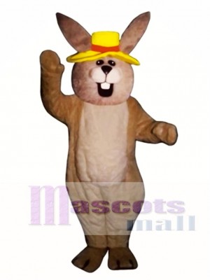 Easter Jolly Bunny Rabbit with Hat Mascot Costume