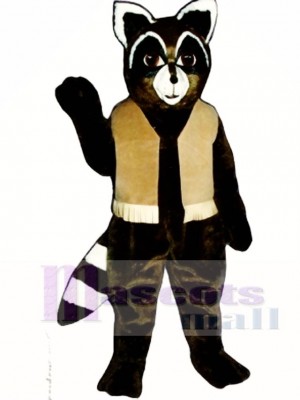 Ryan Raccoon with Vest Mascot Costume