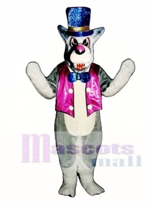 Cute Wolf A-Mania with Vest Mascot Costume