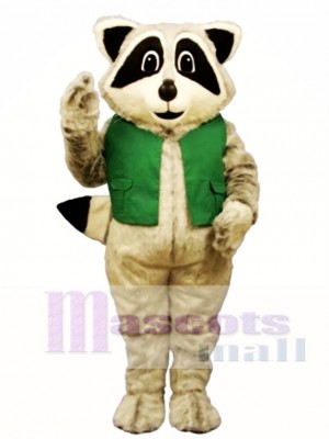 Raccoon with Vest Mascot Costume Animal