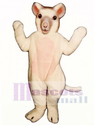 White Mouse Mascot Costume Animal