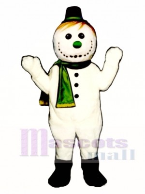 Flakey Snowman with Hat & Scarf Christmas Mascot Costume Christmas Xmas
