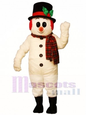 Cute Crystal Snowboy with Hat, Muffs & Scarf Mascot Costume