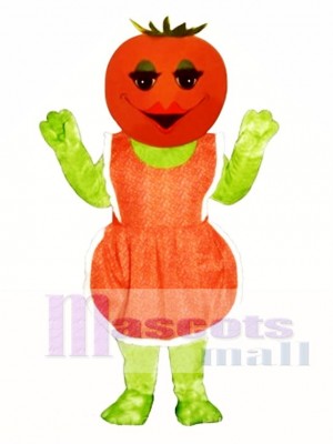 Ms. Tomato with Apron Mascot Costume