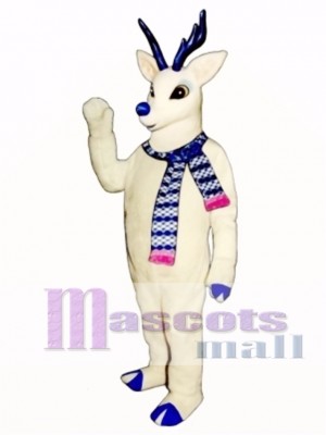 Cute Snow Deer with Scarf Mascot Costume Animal
