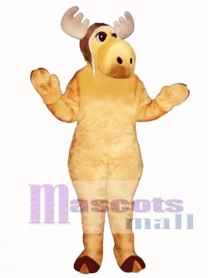 Cute Flying Moose with Hat Mascot Costume Animal