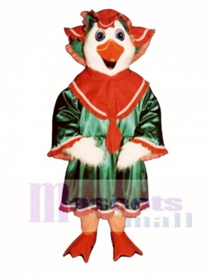 Holiday Goose with Dress & Hat Christmas Mascot Costume Poultry 