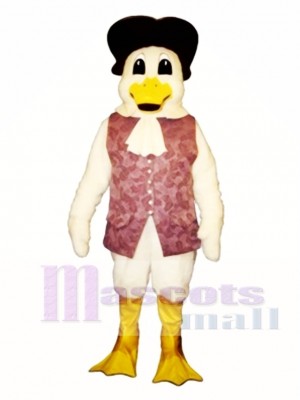 Cute Colonial Duck with Vest & Hat Mascot Costume Poultry 