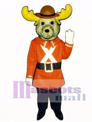 Cute Mountie Moose Mascot Costume Animal