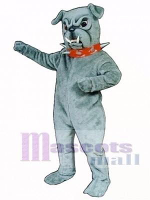 Cute Bulldog with Collar Mascot Costume Animal