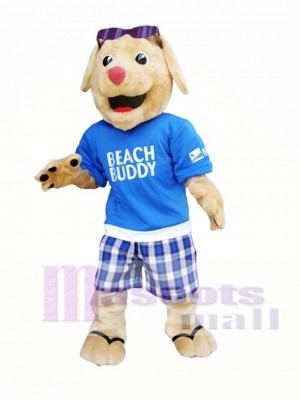 Dog with Sunglasses Mascot Costume Beach Buddy Dog Mascot Costumes Animal 