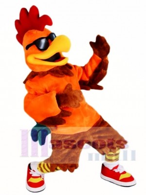 Chicken Rooster with Sunglasses Mascot Costumes Poultry Farm