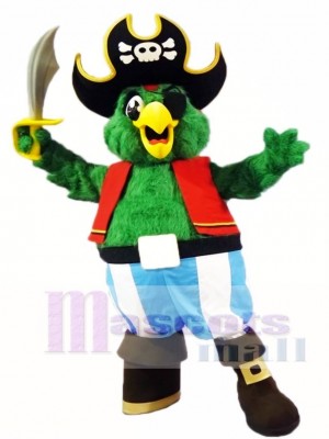 Green Pirate Parrot Mascot Costumes Bird Animal