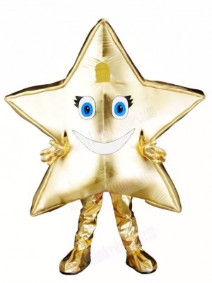 Brilliant Golden Star Mascot Costumes Christmas Xmas 