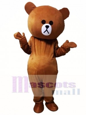 Brown Bear Mascot Costumes Line Town Friends 