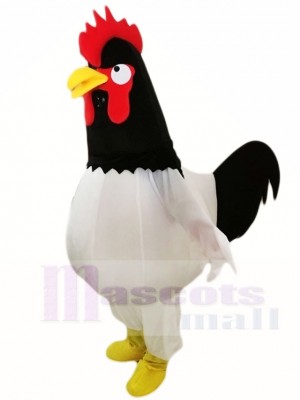 Black Head White Chicken Cock Rooster Mascot Costumes Poultry Animal 