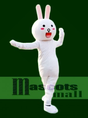 Round Eyes Cony Rabbit Bunny Mascot Costumes Line Town Friends