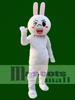 Wink Eyes Cony Rabbit Bunny Mascot Costumes Line Town Friends