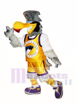 Light Gray Falcon Mascot Costume Light Grey Hawk Mascot Costumes Animal