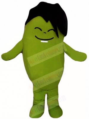 Green Bean Boy Mascot Costumes Vegetable Plant