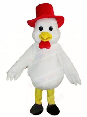 Red Hat White Hen Mascot Costumes Poultry