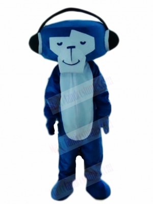 Blue DJ Monkey Mascot Costumes Animal