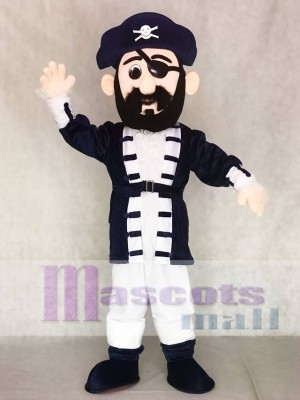 Captain Blythe Pirate Mascot Costumes in Navy Blue