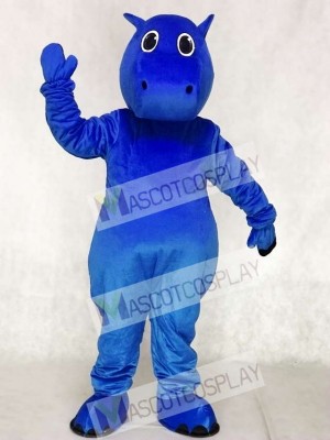 Cute Blue Baby Hippo Mascot Costumes Animal 