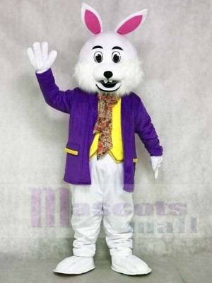 Wendell Purple Shirt Rabbit Easter Bunny Mascot Costumes Animal