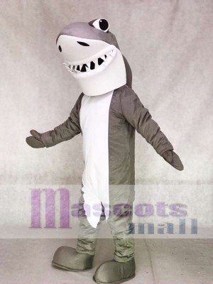 Cute Gray and White Shark Mascot Costumes Ocean