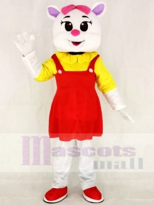 Red Female Cat Mascot Costumes Animal 