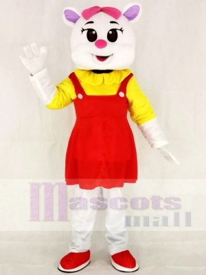 Red Female Cat Mascot Costumes Animal