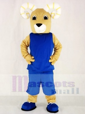 Power Sport Rams in Blue Suit Mascot Costumes Animal