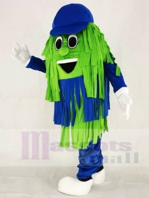 Blue & Green Car Wash Cleaning Brush Mascot Costumes