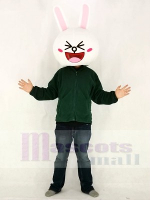 Grinning Cony Rabbit Bunny Mascot HEAD ONLY Line Town Friends 