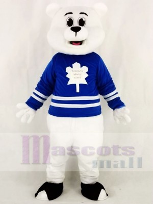 Blue Toronto Maple Leafs Shirt Polar Bear Mascot Costumes Animal