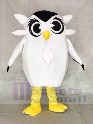 Cute White Owl Mascot Costumes Bird Animal 