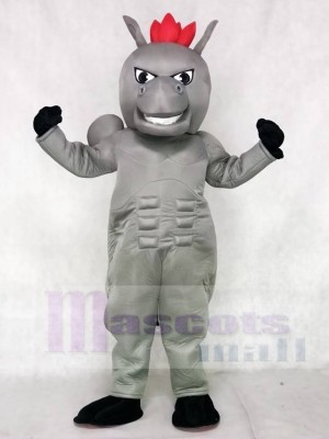 Cute Gray Power Horse Mascot Costumes Animal