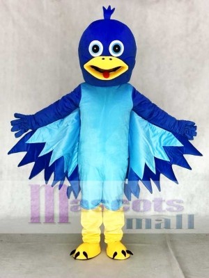 Cartoon Little Blue Bird Mascot Costume Animal